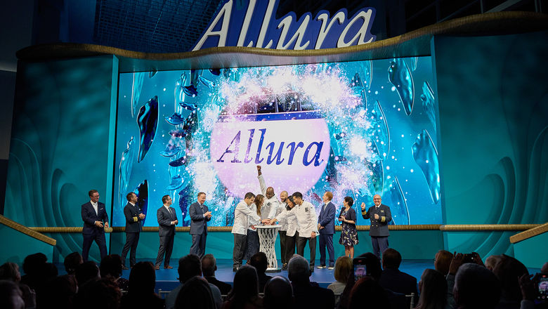 The Oceania Allura's christening ceremony in Miami.