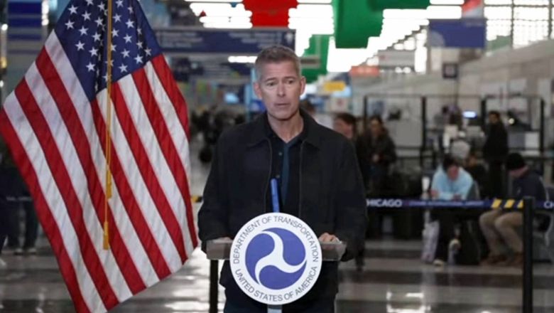 Transportation Secretary Sean Duffy gave an air travel update at Chicago O'Hare on Nov. 11.
