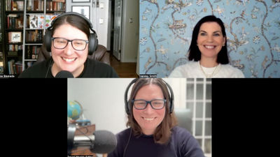 Clockwise from top left: Jamie Biesiada of Travel Weekly, Haisley Smith of Internova and Folo host Rebecca Tobin talk about the new relationships between travel advisors and DMCs.