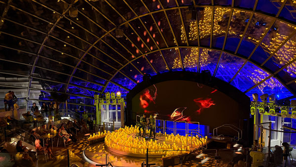 A candlelight concert under The Dome.