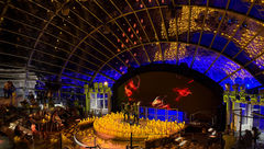A candlelight concert under The Dome on Star Princess.
