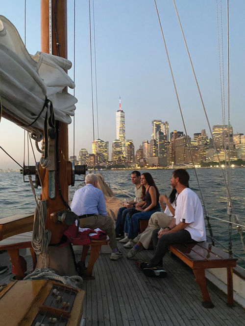 Stunning views of downtown New York during The Mark Hotel's sailboat experience in August.