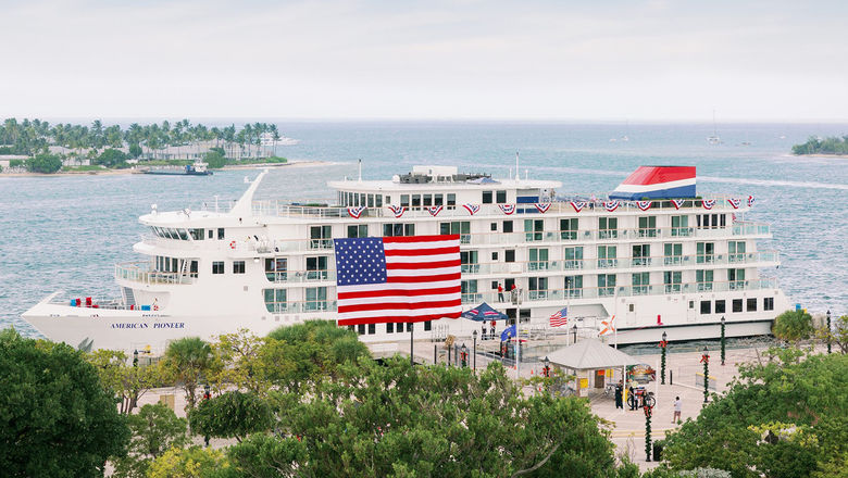 The American Pioneer embarked on its inaugural cruise from Key West after its christening on Nov. 10.