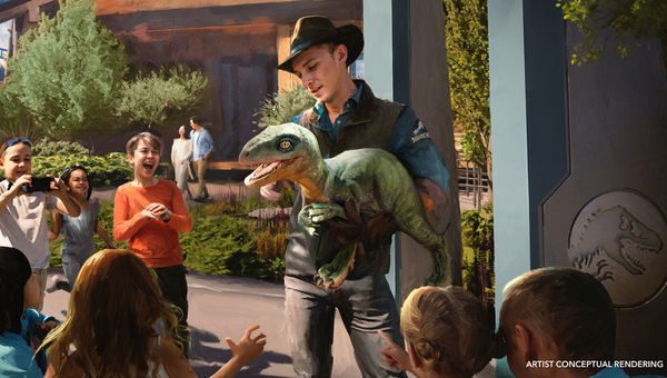 At Jurassic World Adventure Camp, there will be meet-and-greets with baby velociraptors. At Jurassic World Adventure Camp, there will be meet-and-greets with baby velociraptors.
