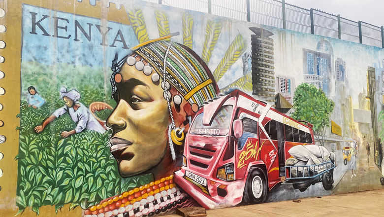 Street art in Nairobi, the first stop on a three-part itinerary in Kenya.
