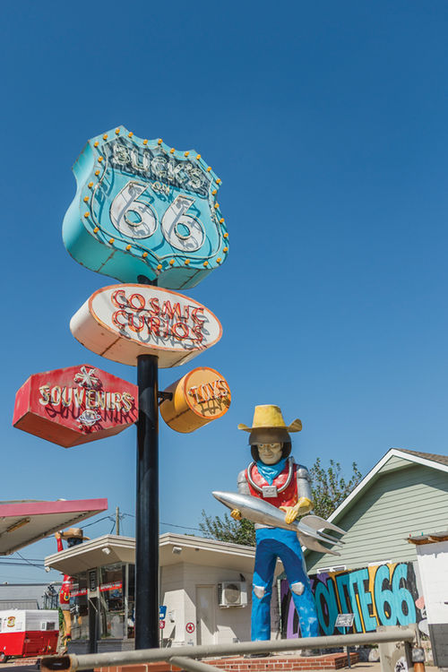 Buck Atom's Cosmic Curios, a Route 66 gift shop in Tulsa, Oklahoma.