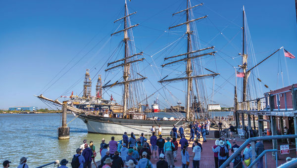 The 1877 tall ship Elissa at the Texas Seaport Museum. The 1877 tall ship Elissa at the Texas Seaport Museum.