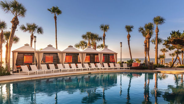 The pool area at the San Luis Resort. The pool area at the San Luis Resort.