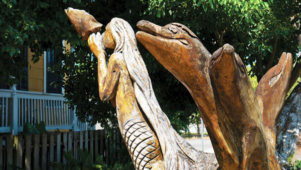 Tree stump sculptures created from the stumps of oak trees that fell during Hurricane Ike. Tree stump sculptures created from the stumps of oak trees that fell during Hurricane Ike.