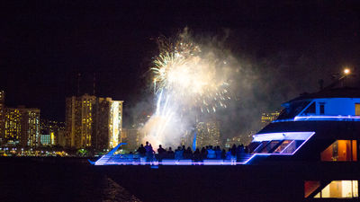 Atlantis Cruises' 90-minute New Year's Eve fireworks cruise takes place aboard the 150-foot Majestic.
