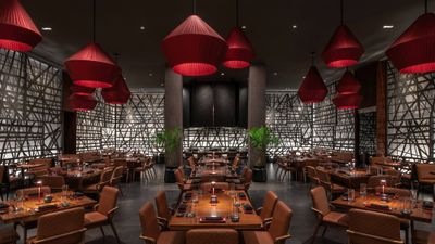 The redone dining room at Morimoto Las Vegas.
