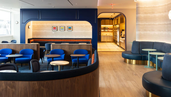 The second floor of the BlueHouse lounge at JFK Airport. The second floor of the BlueHouse lounge at JFK Airport.