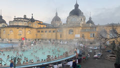 The Szechenyi Baths in Budapest is one of the largest bathhouses in Europe.