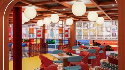 The Clubhouse, a recreation area on the MSC World Atlantic, will have bumper cars, basketball, roller skating and table games.