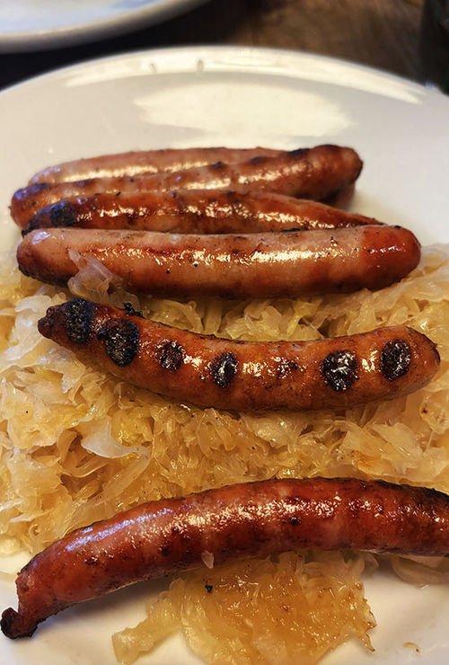 Sausages from Historische Wurstkuchl in Regensburg.