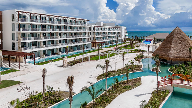 Ocean Allure Costa Mujeres is an adults-only, all-inclusive resort with swim-up suites and winding water features.