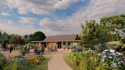 A rendering of the Viking Pavilion at Highclere Castle.