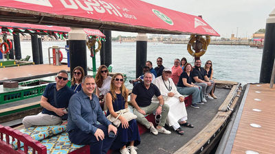 Travel advisors on a Celestyal Cruises fam trip in the Arabian Gulf.