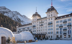 The Grand Hotel des Bains Kempinski St. Moritz features an outdoor Beluga Igloo vodka and caviar station.