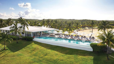 The Cove is tucked away on Eleuthera in the Bahamas' Out Islands. A view of the resort's infinity pool, which is nestled between two private coves.