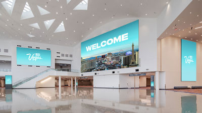 The Central Hall Grand Lobby features a glass curtain wall and an emphasis on natural light.