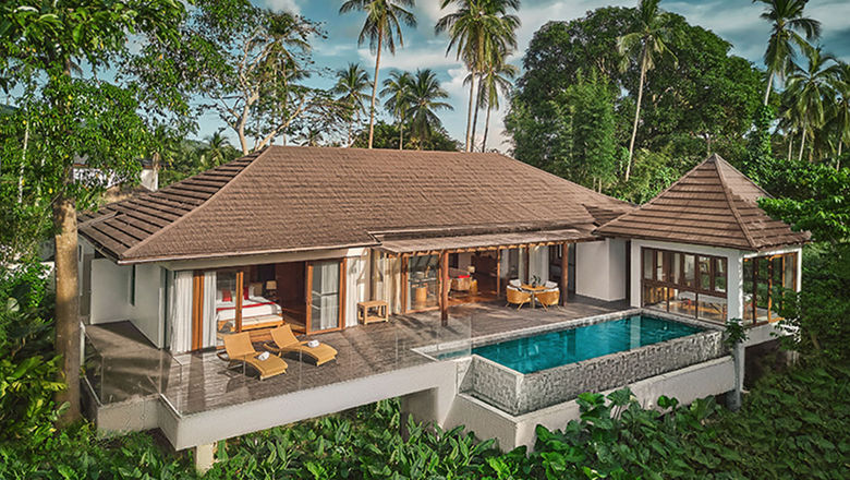 A villa accommodation with a private pool at The Farm at San Benito in the Philippines.