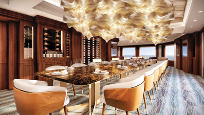 A rendering of the new Chef's Table space coming to the Azamara Cruises fleet.