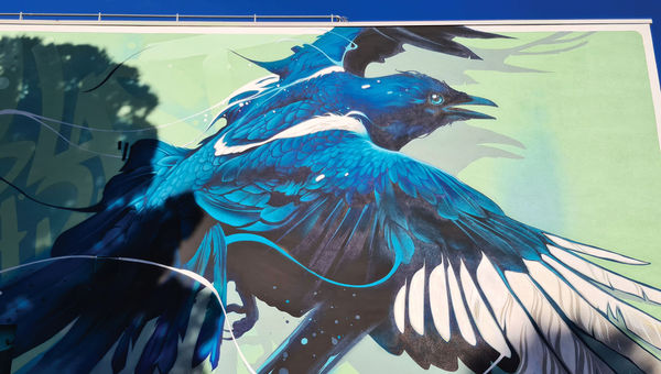 A mural by artist Kalouf at the Coul'Heures d'Automne art festival.