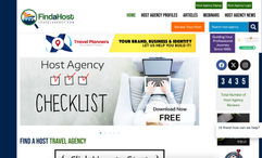 The home page of the redesigned FindaHostTravelAgency.com.