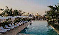 One of two rooftop pool decks at the Four Seasons Hotel and Residences Cartagena, which is taking reservations for stays starting in mid-May.