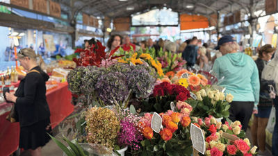 The Marche Provencal market offers local foods, flowers and other goods.