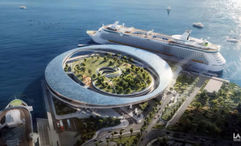 A rendering of the Outer Harbor Cruise Terminal, which would complement the existing terminal in Los Angeles.