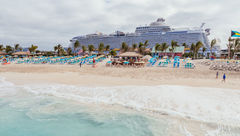 Chill Beach, one of two beach areas at the private destination.