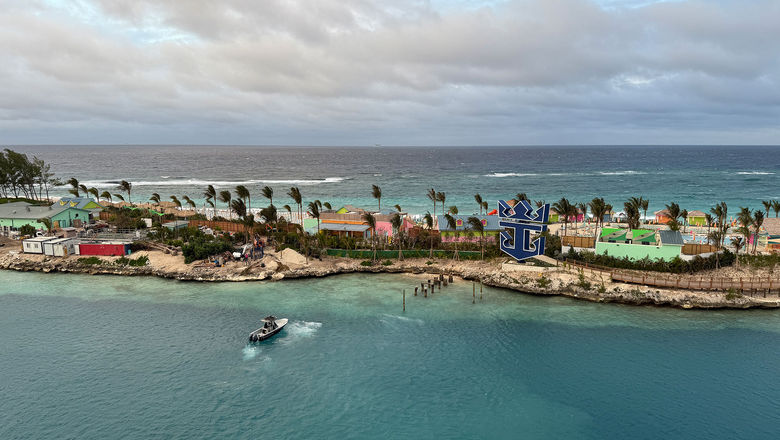 A view of the Royal Beach Club Paradise Island from the Wonder of the Seas on Jan. 21.