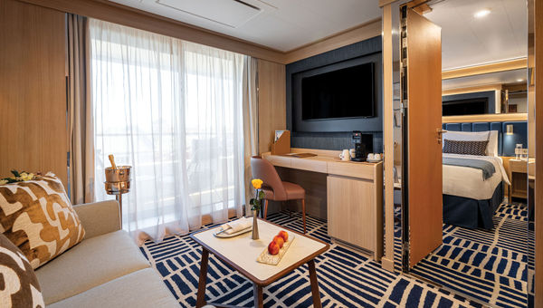 Suite interiors have basic furnishings and fixtures that place an emphasis on natural light. Suite interiors have basic furnishings and fixtures that place an emphasis on natural light.