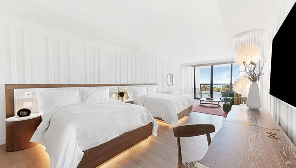 As part of the W South Beach's 2020 renovation, the hotel added more double queen accommodations.