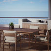 A rendering of an owner's suite veranda on the Crystal Grace.