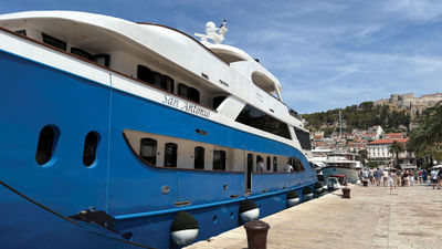 The San Antonio docked on the island of Hvar. The 36-passenger ship made its debut with Always Croatia last spring.