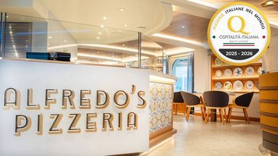 Alfredo's Pizza earned Ospitalita Italiana certification.