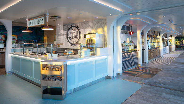 Royal Caribbean's Legend of the Seas AquaDome Market.