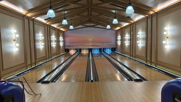 The Four Seasons has a four-lane bowling alley, a first for the brand. The Four Seasons has a four-lane bowling alley, a first for the brand.