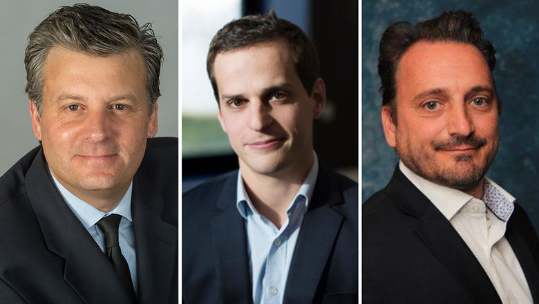 From left, Chris Carnicelli, CEO of North America; Paul-Adrien Maizener, CEO of the U.S.; and Henrik Romberg, chief commercial officer.