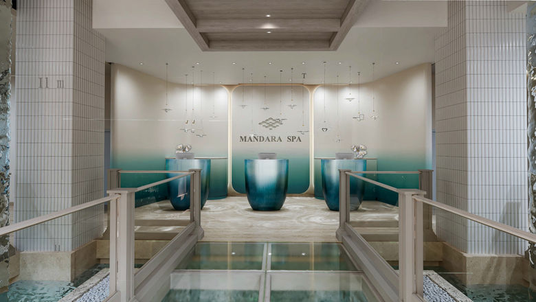 A rendering of the lobby at the Mandara Spa, which is set to open in the spring at Atlantis Paradise Island.