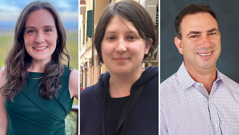 From left: Emma Weissmann, features editor; Jamie Biesiada, editor, content innovation and retail; Robert Silk, editor-at-large.