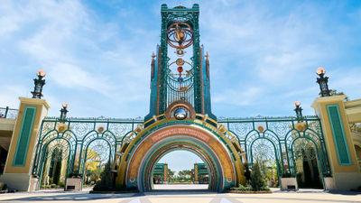 The entrance to Universal Epic Universe.
