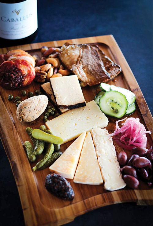 A charcuterie board at Seven Glaciers, the resort's fine dining restaurant. A charcuterie board at Seven Glaciers, the resort's fine dining restaurant.