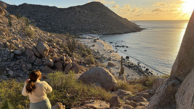 Sunrise on Isla Espiritu Santo in the Sea of Cortes, about a 40-minute boat ride from La Paz.