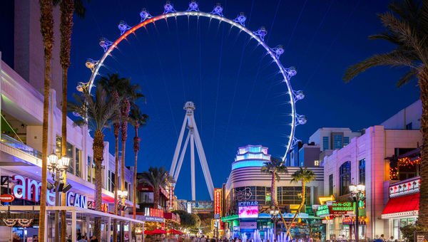 The 550-foot-tall High Roller at the Linc adds a touch that's more delicate, graceful and playful than other Vegas landmarks.