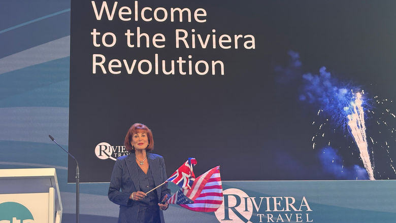 Riviera Travel's Marilyn Conroy onstage at the 2026 ASTA River Cruise Expo.