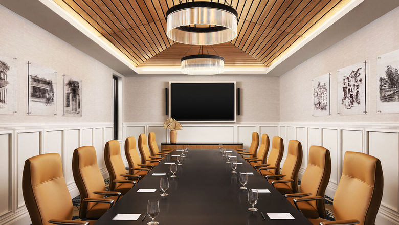 A boardroom at the new Louis Grant Conference Center.